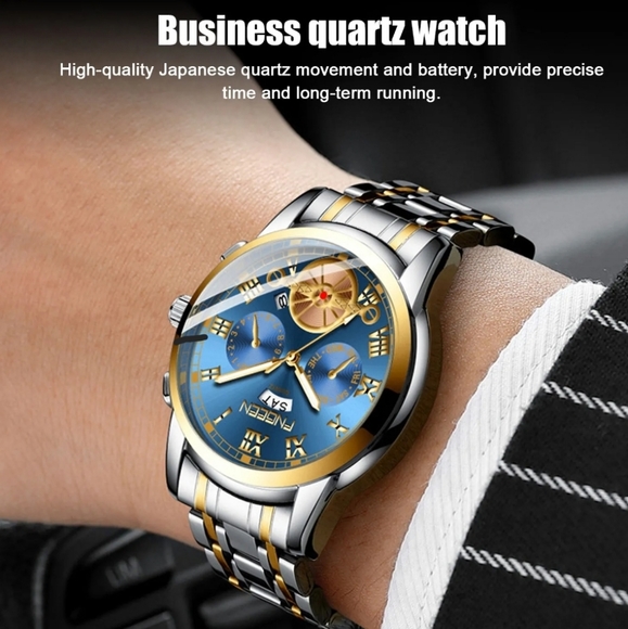 ๐ฅ Waterproof Men's Quartz Watch Tourbillon Dial Stainless Steel ๐ฅ๐ฏ - Picture 3 of 8